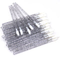 50Pcs/Lot Bling Lip Brush Eyelash Extensions Disposable Flocked Soft Hair Crystal Rod Cleaning Cotton Swab Lipstick Brush Makeup